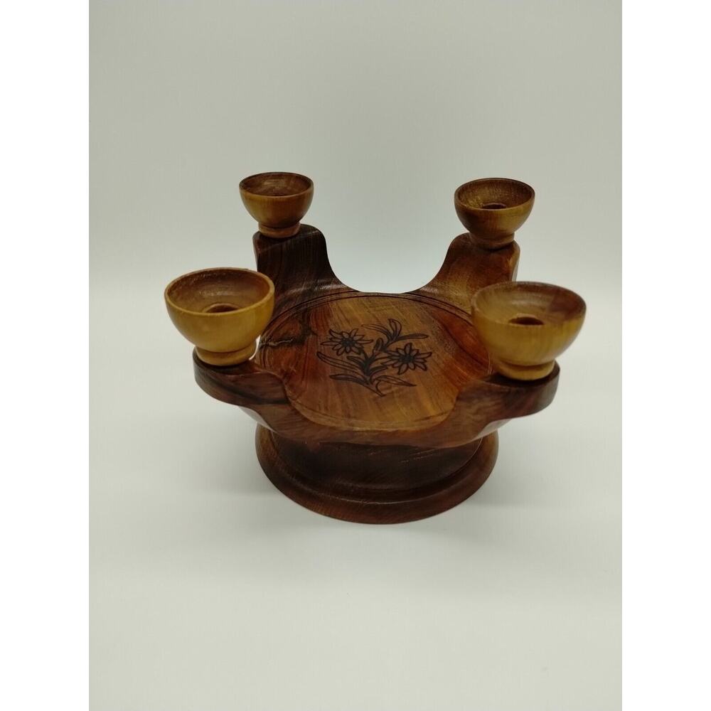 Vtg Reuge Musical Candle Holder The Magic Flute Handmade Switzerland Revolving